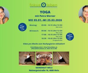 YOGAKURSE ab 05.01.2026 - inkl. YouTube Video zum Nachyogieren und Wiederholen der Einheiten